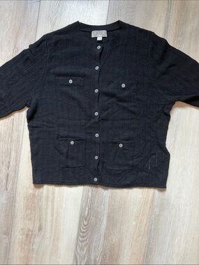 J Crew Featherweight cashmere Pointelle cardigan